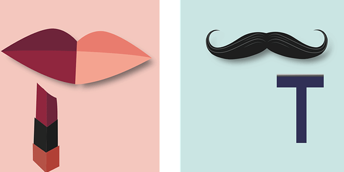 髭と唇のイラスト