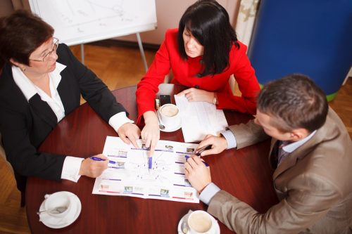 Business team having a meeting