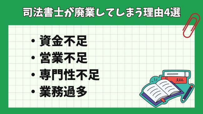 司法書士が廃業してしまう理由