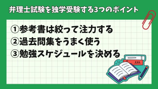 弁理士試験を独学受験する3つのポイント