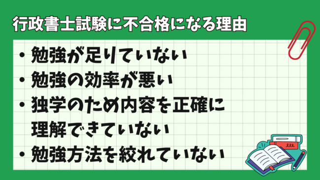 行政書士試験落ちたは当たり前？ 不合格になる理由