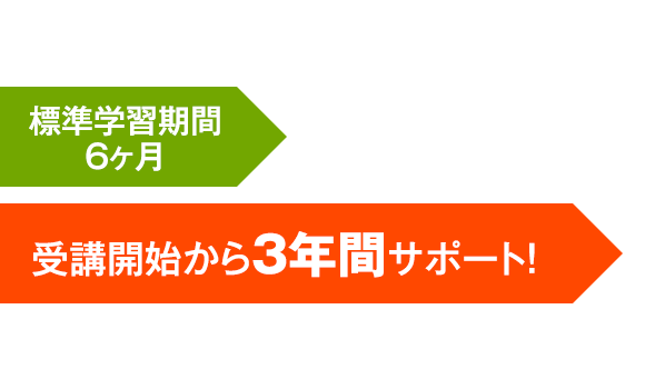 キャリカレの保育士講座の最長3年間の長期学習サポート