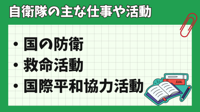 自衛隊の仕事内容ってどんなもの？ 活動内容