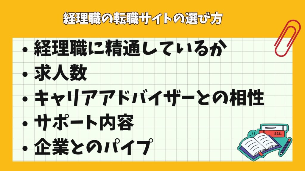 経理職の転職サイトの選び方