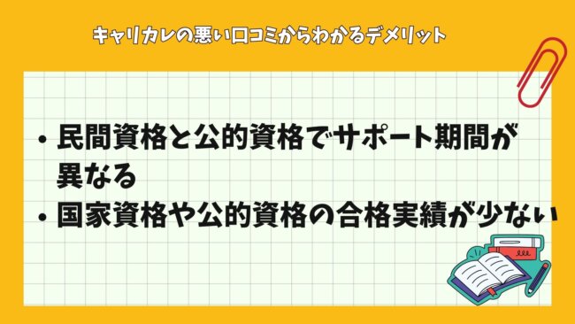 キャリカレの悪い口コミからわかるデメリット